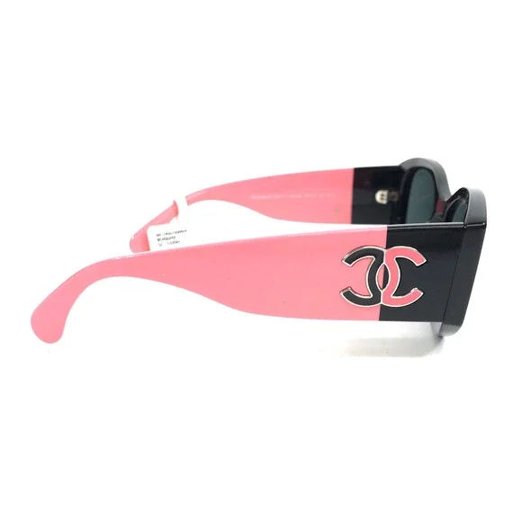 Chanel Sunglasses 5524-A c.535/S4 Black Pink Asian Fit Frames with Gray Lenses - Picture 5 of 13